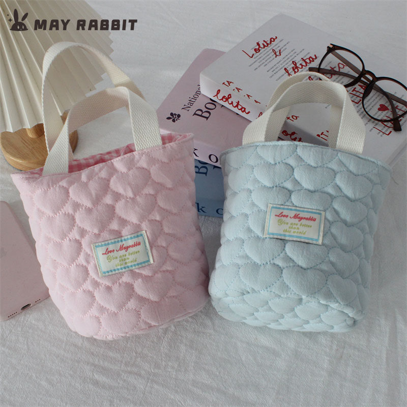 MAYRABBIT 新款绗棉爱心水桶包便携通勤便当包大容量手提袋手拎包,箱包皮具/热销女包/男包,水桶包,淘宝优惠券,粉丝福利购,淘宝优惠卷