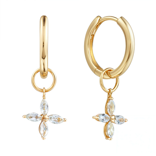 LuvLoops原创设计一帧春光Veronica耳环spring fairy银镀金宝石