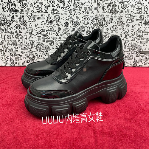 厚底黑色隐形内增高9cm修鞋女鞋