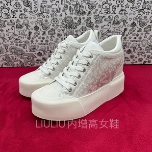 2026年秋季新品厚底隐形内增高8CM布面提花休闲内帮女鞋YF698ARPX
