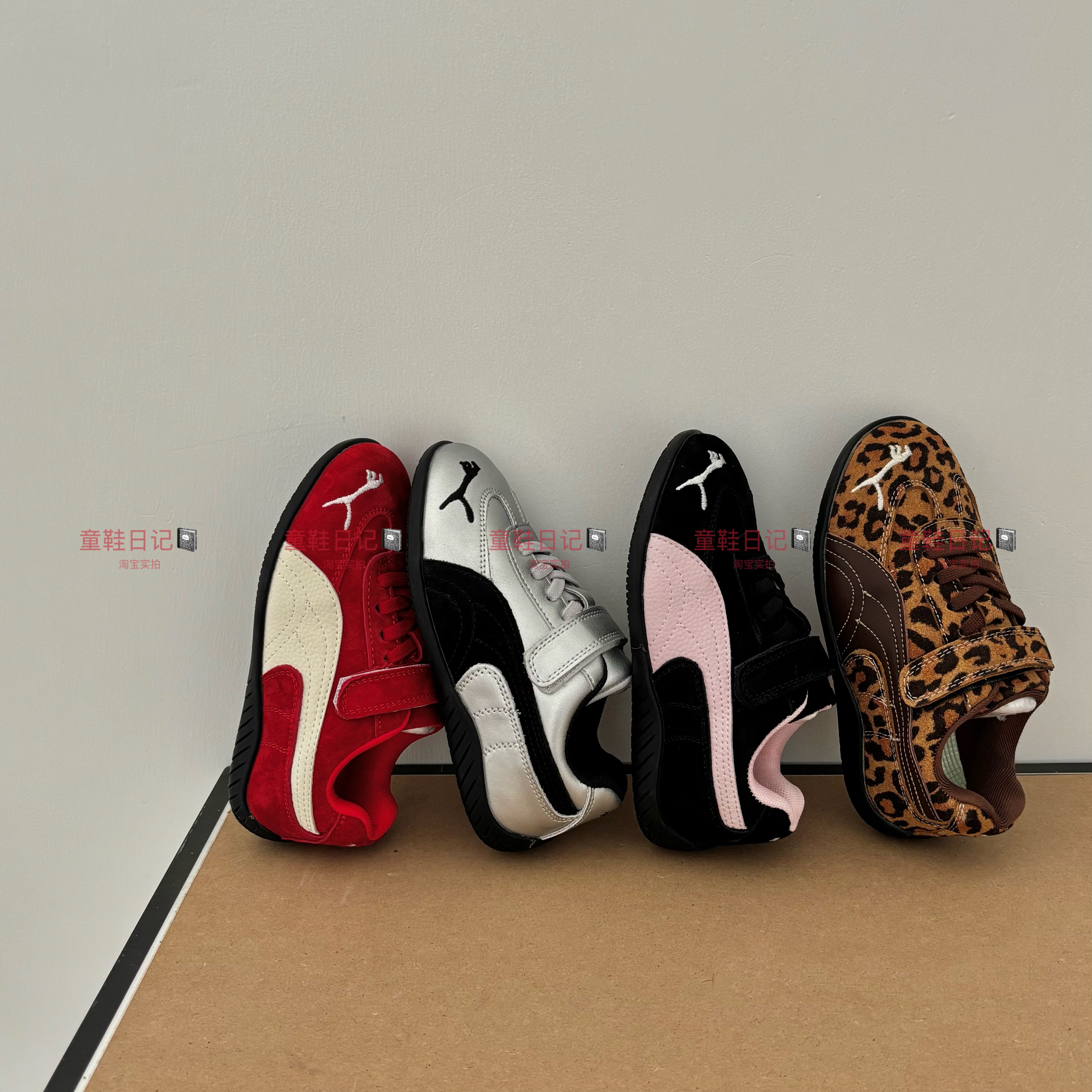 儿童阿甘鞋加绒2025秋冬新款女童德训鞋复古红色休闲鞋男童运动鞋