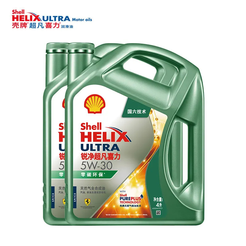 绿壳现货壳牌锐净超凡5w-30全合成机油sp级c3国六汽柴油通用 4l
