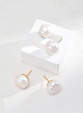 Color Sparkly 小众轻奢设计纯银珍珠高级感气质简约时尚百搭耳饰