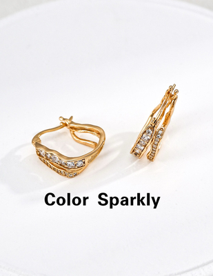 925银镀金轻奢小众几何耳环