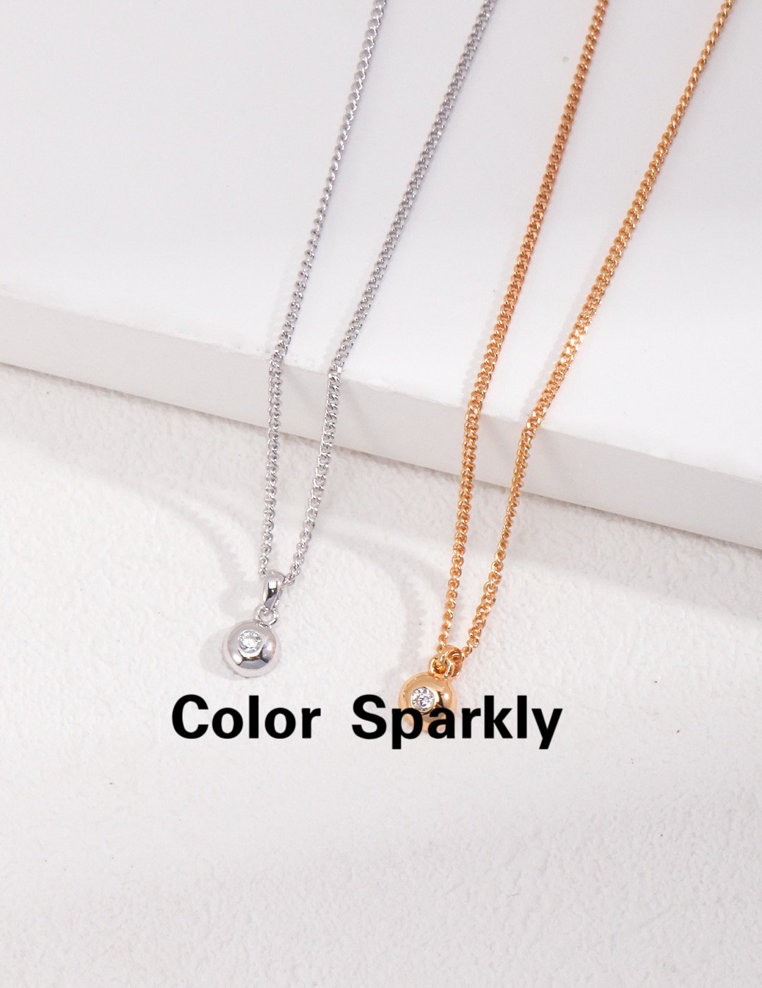 Color Sparkly 小众轻奢设计S925银简约项链时尚百搭锁骨链