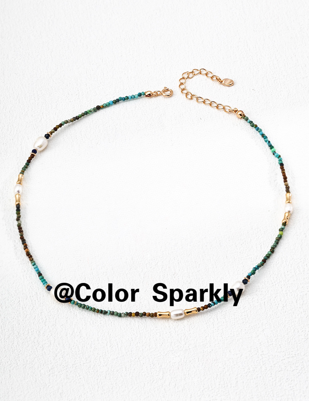 小众设计925银镀金青金石项链