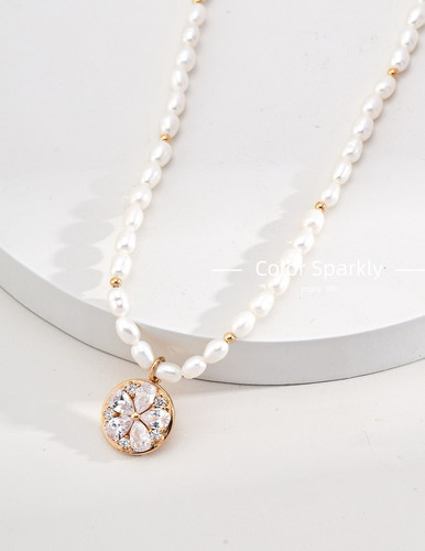 Cooor Sparkly 2024新款轻奢高级感珍珠项链女小众设计锁骨链颈链