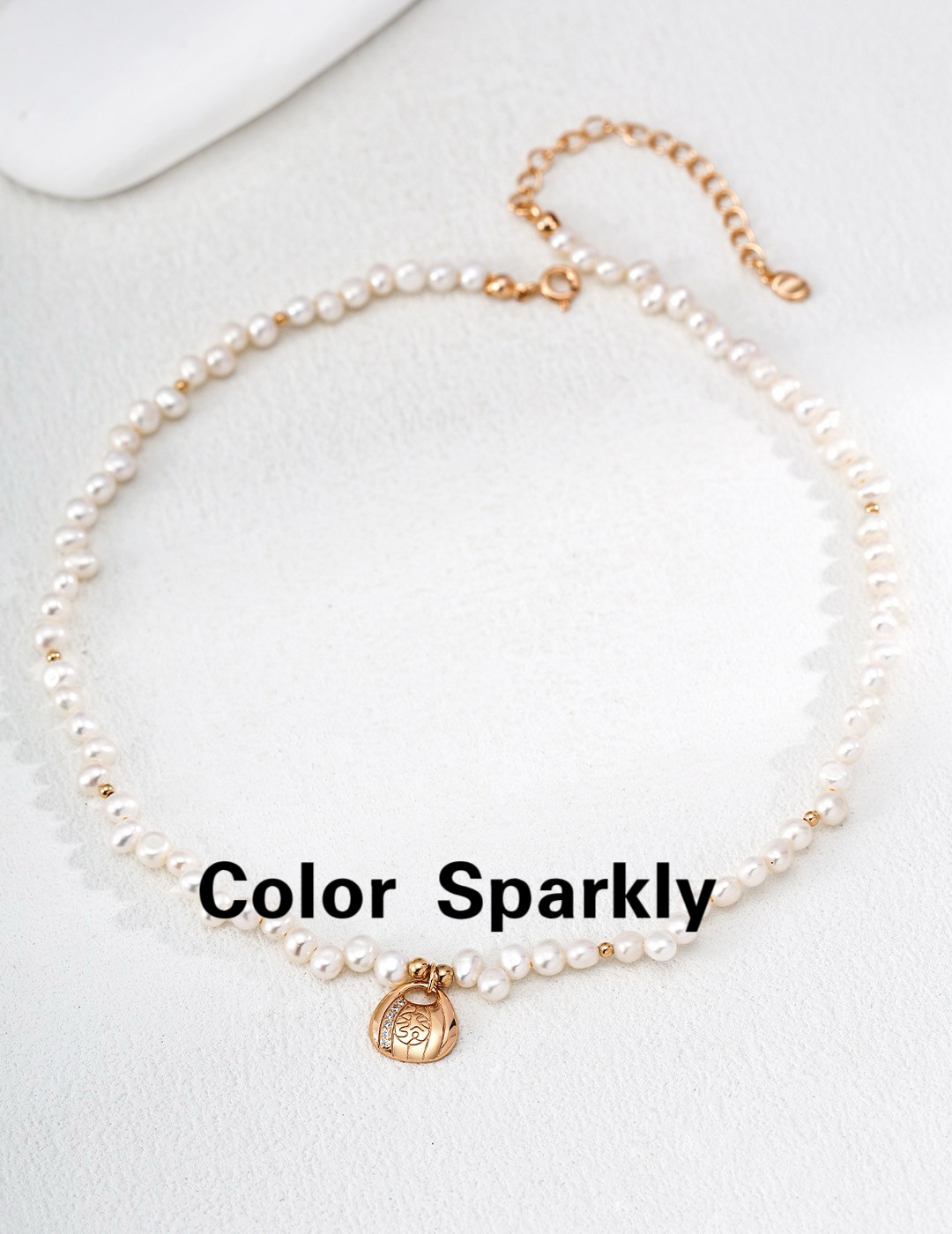 925银镀金珍珠轻奢小众锁骨链