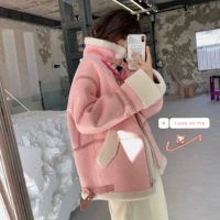 Little Junjun Britney Furry интегрированные локомотивные женские зима зима 2021 г. Новые замшевые волосы ягненка густые