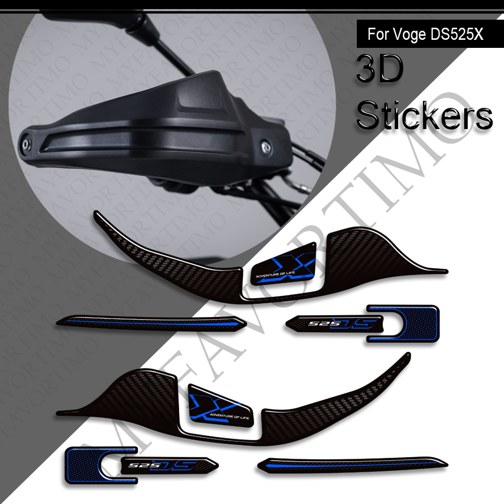 适用于无极VOGE DS525X DSX525 挡风护手改装3D树脂防刮装饰贴纸