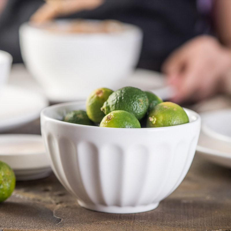 纯白色稀饭碗米饭碗商用餐厅吃饭