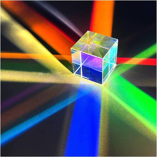 魔镜棱镜立方体太阳捕手光学玻璃 RGB 色散棱镜用于物理教学艺术