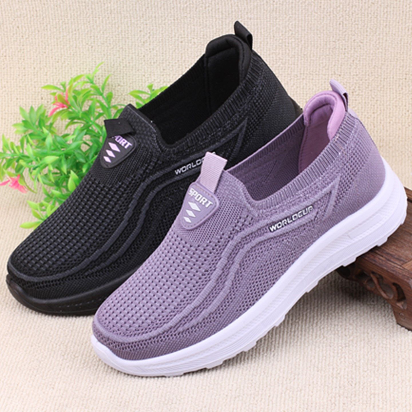 2026新款老北京布鞋女鞋一脚蹬宽松休闲妈妈鞋舒适轻便休闲女单鞋,女鞋,健步鞋,淘宝优惠券,粉丝福利购,淘宝优惠卷