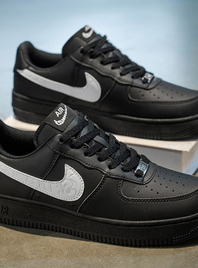 af1空军一号aj男鞋正品黑白aj1低帮百搭莆田女鞋学生增高休闲板鞋