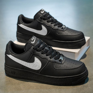 af1空军一号aj男鞋正品黑白aj1低帮百搭莆田女鞋学生增高休闲板鞋