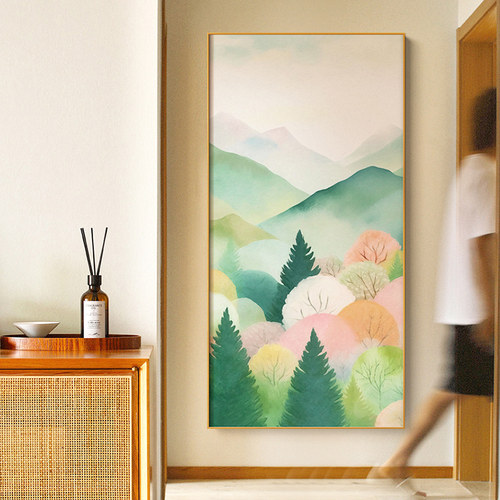 墙蛙玄关现代简约风景装饰画