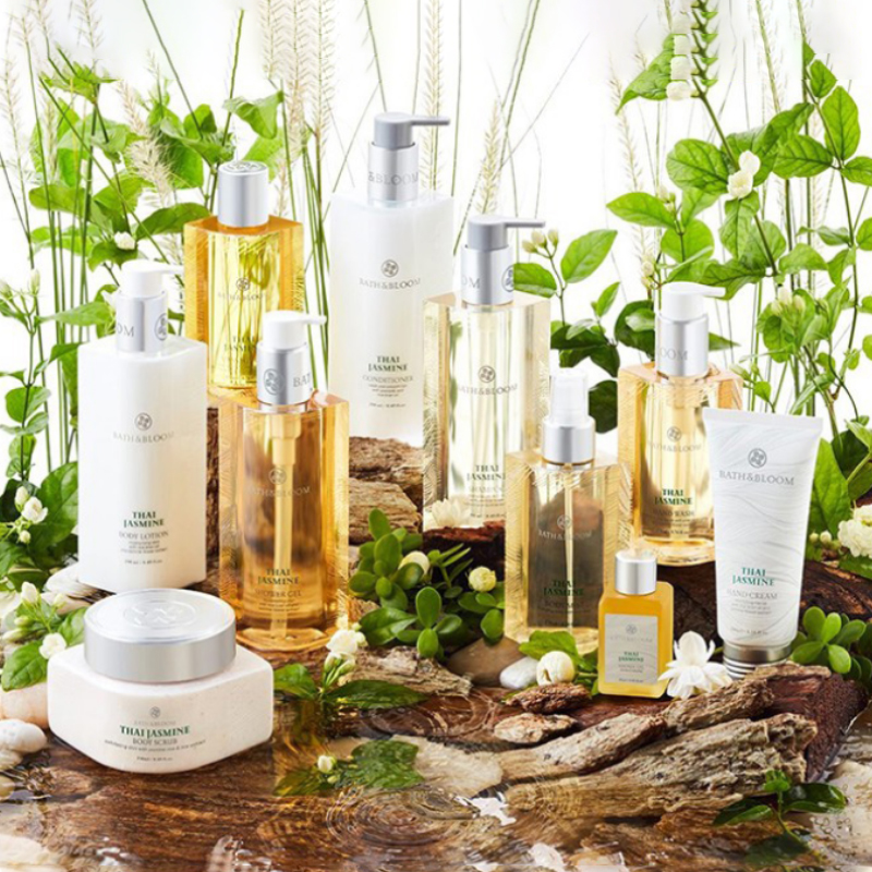 bathbloom泰国茉莉身体乳保湿磨砂膏香精油补水四季沐浴露护手霜
