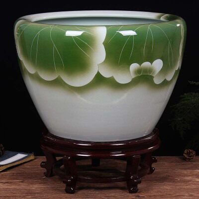 景德镇陶瓷鱼缸特大号养鱼盆荷花缸碗莲睡莲花盆阳台庭院风水水缸