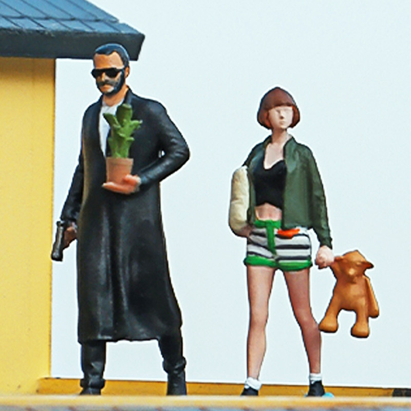 这个杀手不太冷1:64莱昂玛蒂尔达微缩手办仿真模型沙盘小人偶摆件