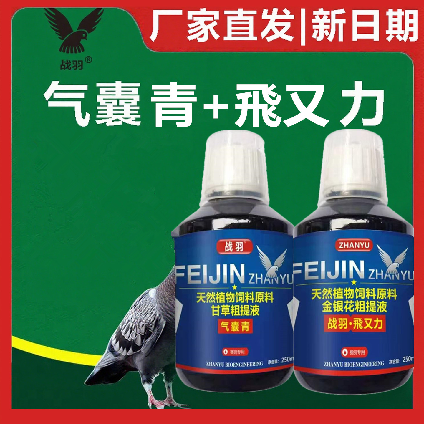 战羽气囊清肺有力赛鸽子清呼吸道