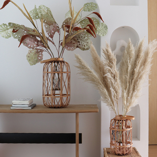 WULIHOME中古落地灯笼花瓶花器侘寂风摆件装饰民宿咖啡馆店铺装饰