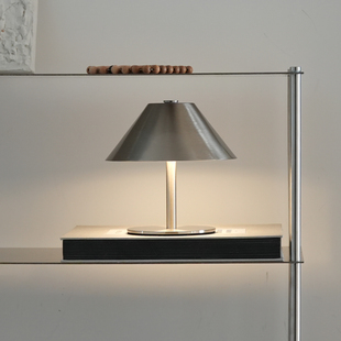 WULIHOME 伞状蘑菇不锈钢色小夜灯手触摸三色调光氛围节日ins风格