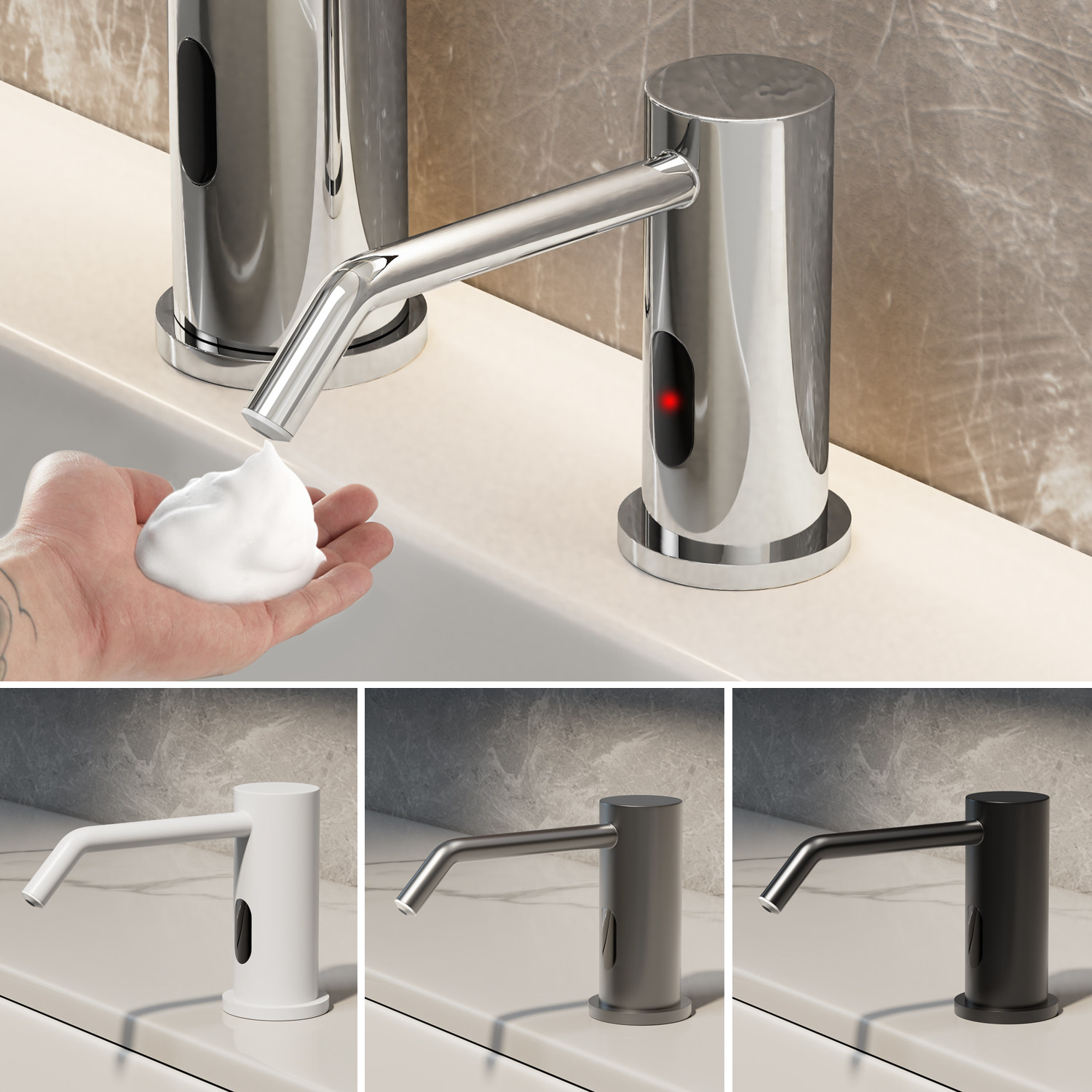 台面洗洁精感应皂液器水龙头式商场卫生间洗手台自动泡沫洗手液机,家装主材,皂液器,淘宝优惠券,粉丝福利购,淘宝优惠卷