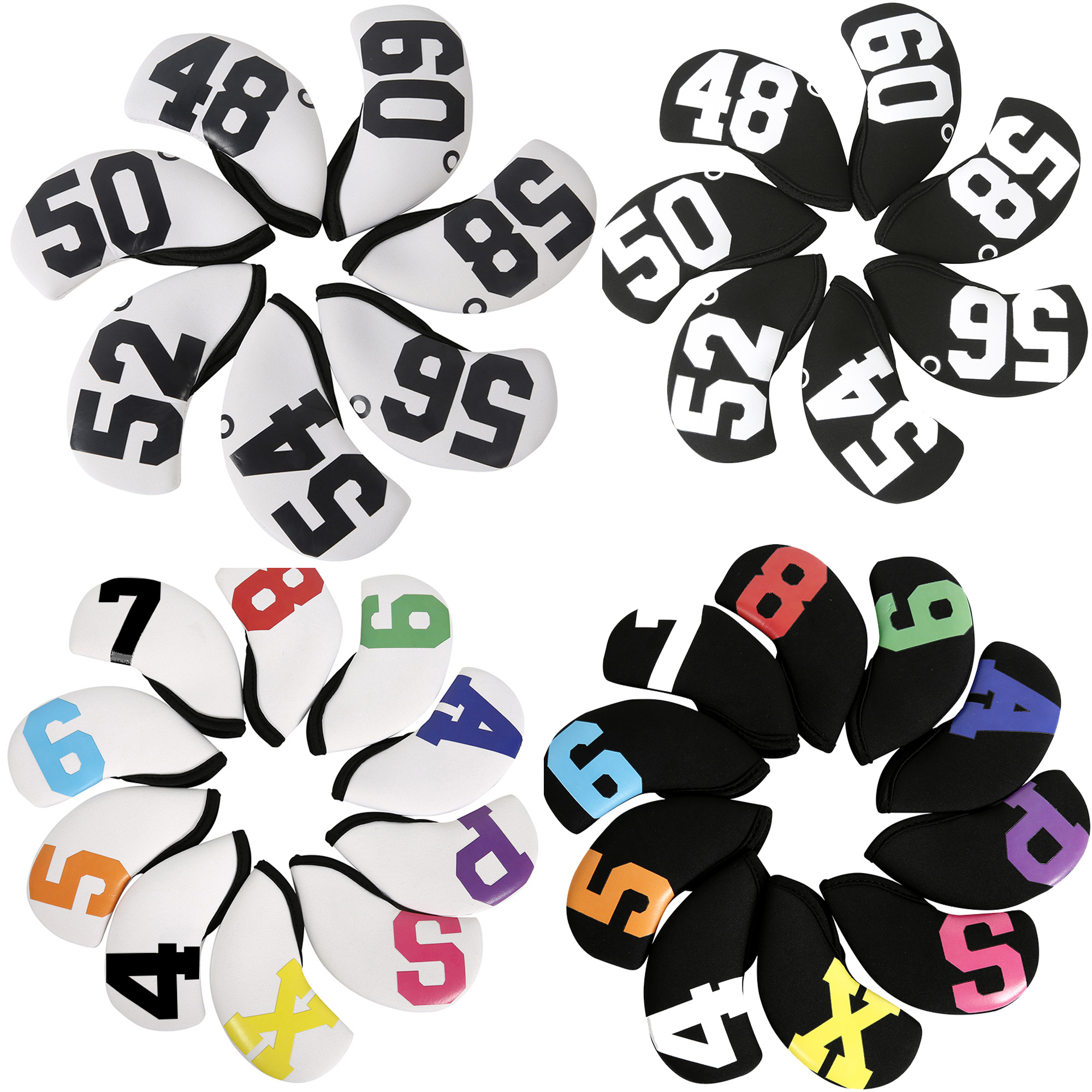 角度杆铁杆套高尔夫球杆套沙杆切杆挖起杆杆头套保护帽套防水布料