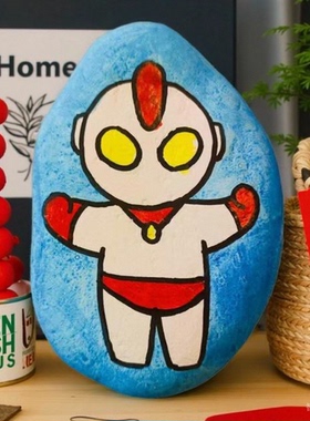 石头画成品摆件手工制作