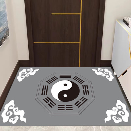 PVC皮革太极八卦地垫八卦图地垫大门进门口垫子入户垫免洗可擦