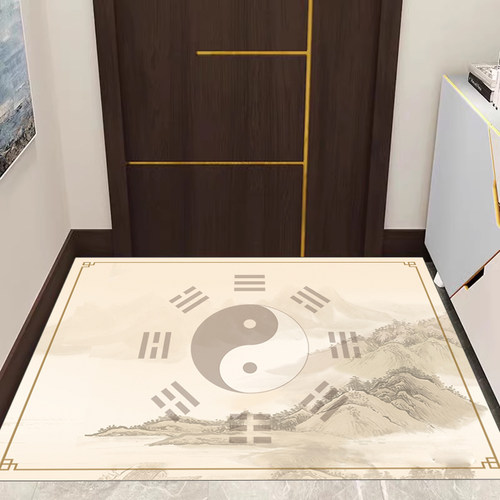 太极八卦地垫道家八卦图地垫室外大门蹭土进门口脚垫子入户垫