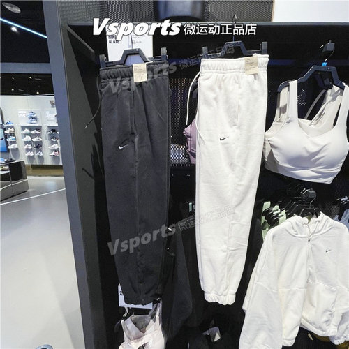 正品耐克运动裤女裤子2025春新款加绒保暖收口长裤FB5579-010-104