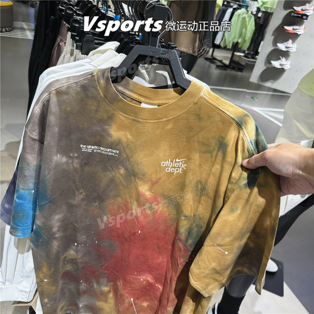 正品耐克t恤女2025新款运动休闲宽松印花复古圆领短袖 II0462-289