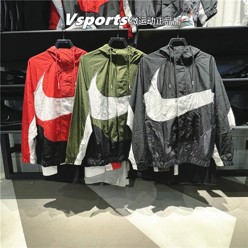 nike耐克男子防风衣运动休闲梭织连帽夹克外套DD5968-010-657-326