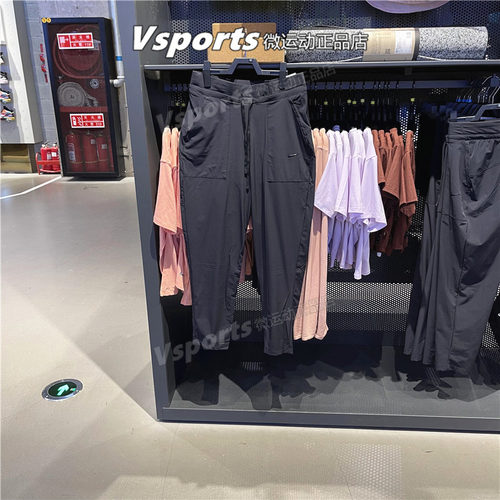 正品Nike耐克黑色运动裤女裤跑步健身训练速干九分长裤CU4604-010
