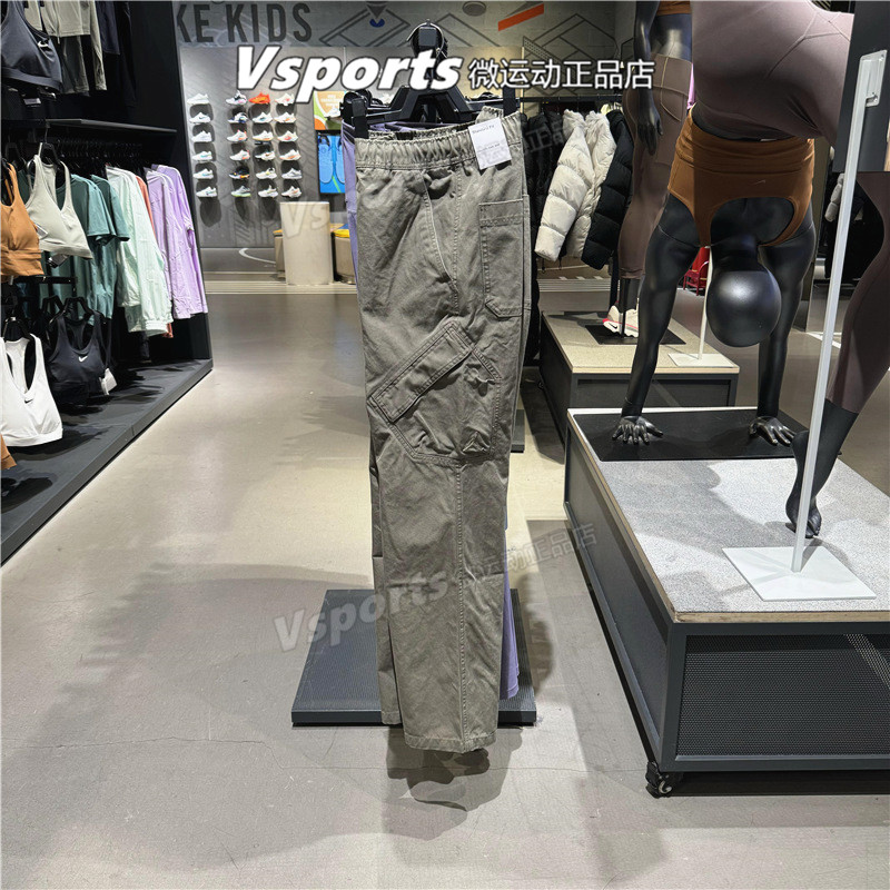 正品JORDAN耐克男裤2024秋季运动直筒工装长裤 FN6365 HF7844-222