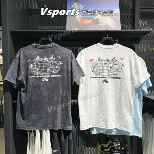 Nike耐克短袖男2025夏季运动背后图案圆领纯棉T恤 HQ9276-010-100