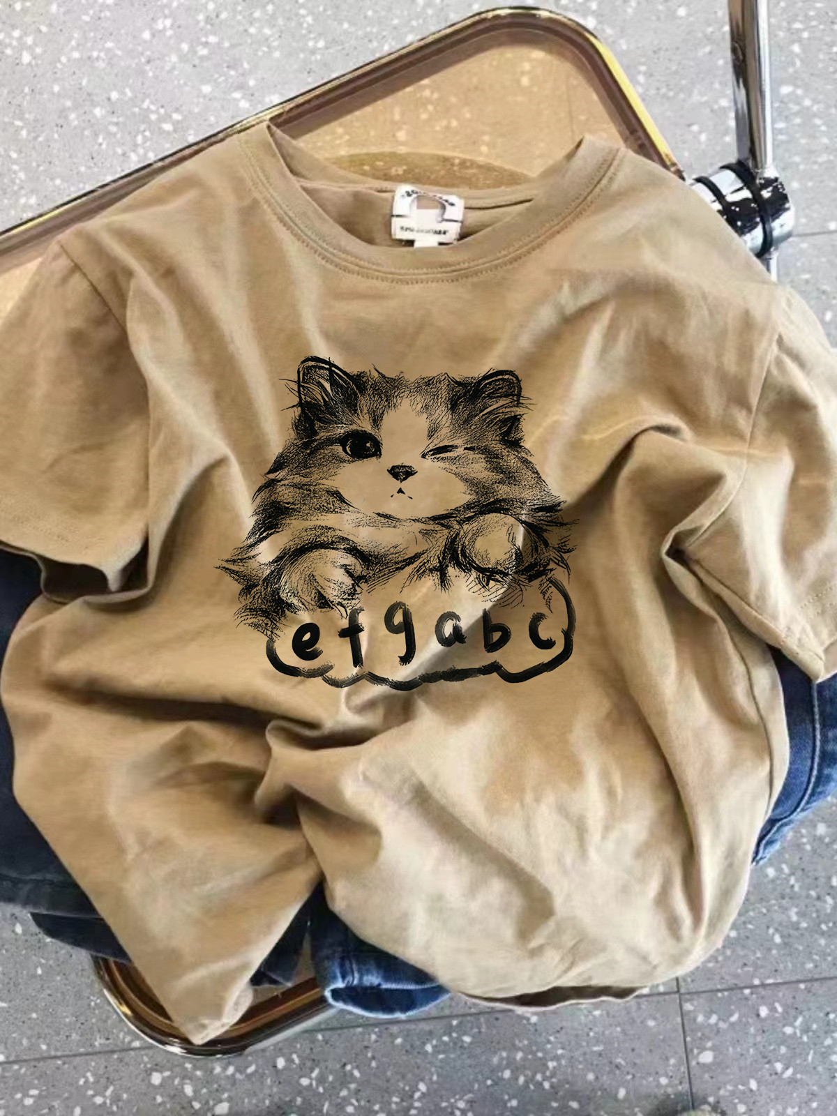 外贸清仓~撤回捡漏男女情侣百搭宽松短袖超火ins纯棉新款印花T恤