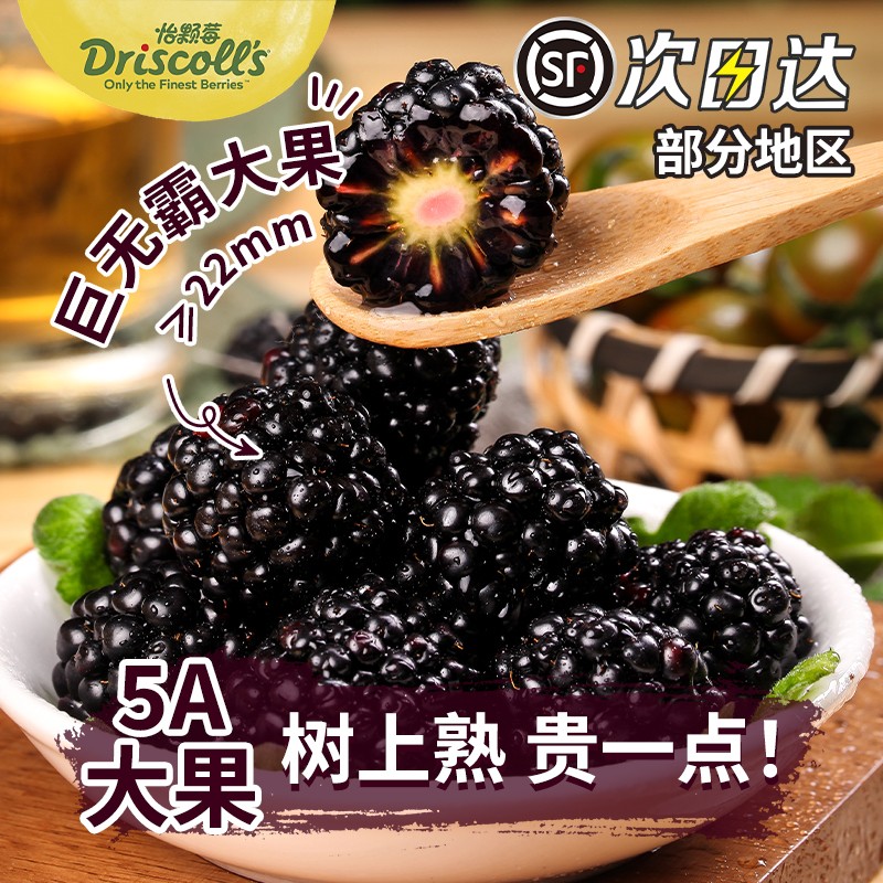 顺丰快递大果云南怡颗莓黑莓鲜果当季树莓孕妇水果新鲜桑葚覆盆子