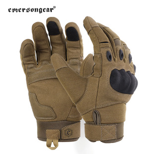 爱默生新品战术手套全指硬壳防护登山手套摩托车骑行触屏减震手套