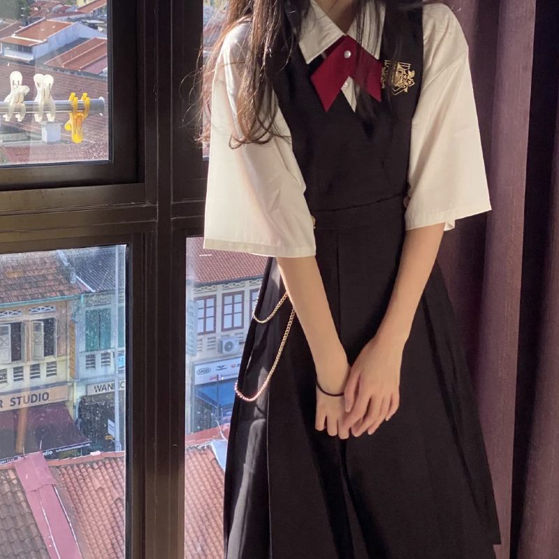 正版原创护奶裙jk制服学院风甜美奶乖卡奶西装连衣裙大码班服套装