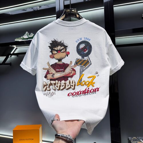 情侣短袖T恤极简潮牌1