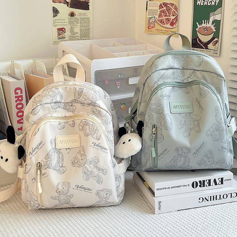 香港品牌迷你双肩包小众日系韩版轻便小书包印花学院风简约少女小