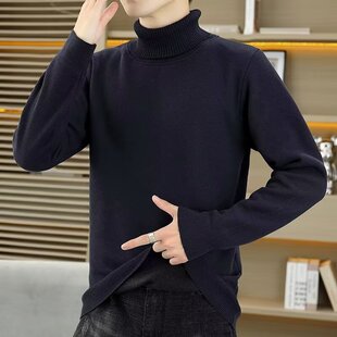 高领毛衣男2025秋冬季男士加厚秋装上衣服修身韩版潮流打底针织衫