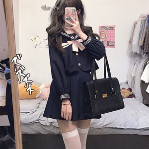 【语蝶高校】西夜家原创不良基础款日系正版水手服jk制服三本套装