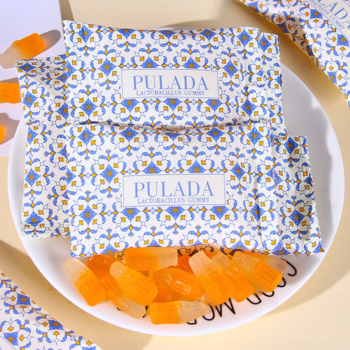 英国PULADA朴拉达可乐型乳酸菌味糖橡皮软糖结婚喜糖果儿童零食