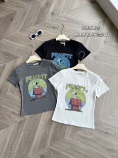 女款纯棉短袖T恤衫26夏装新款女士修身正肩显瘦韩版上衣休闲百搭T