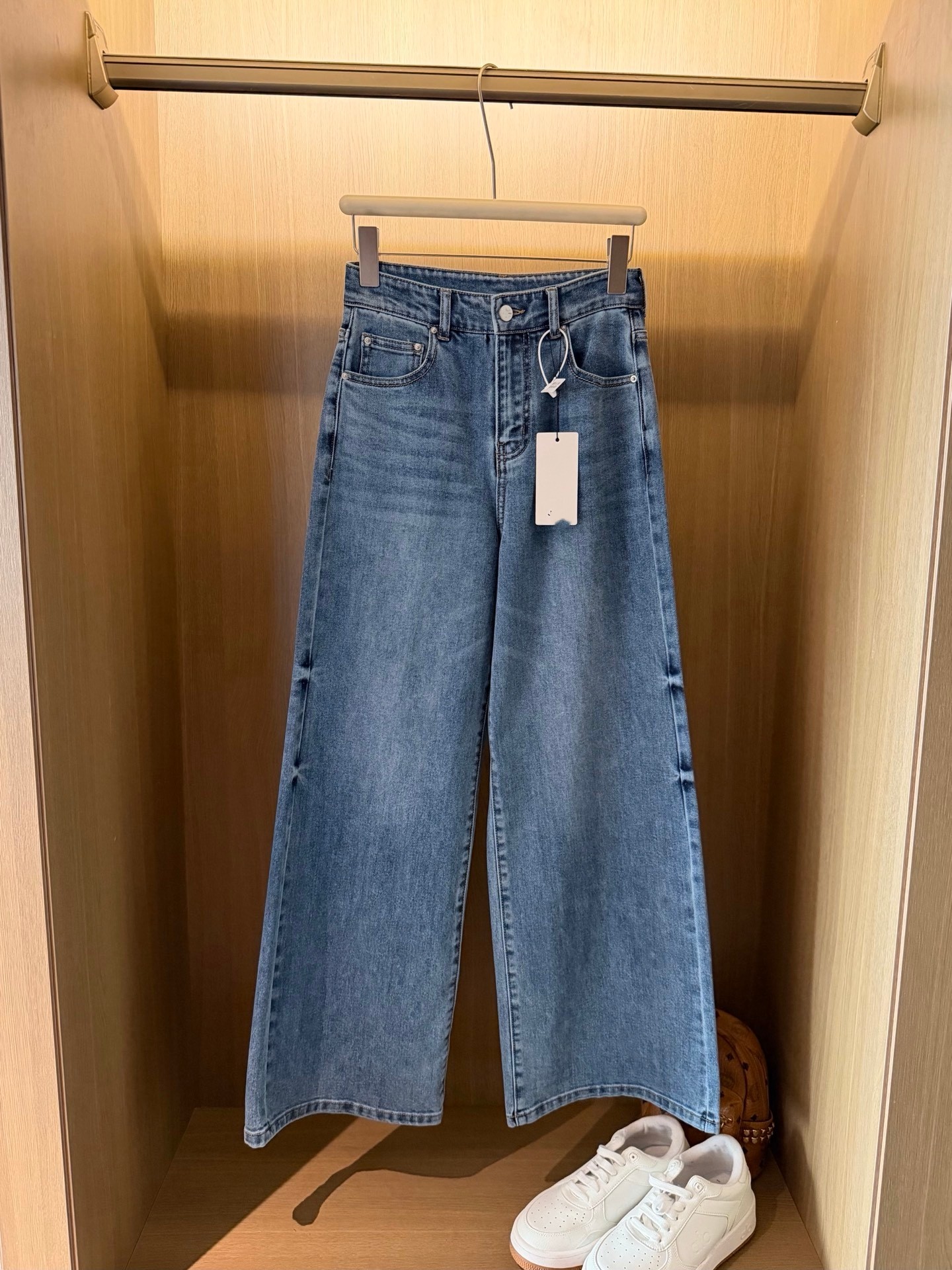 女装，25春秋女士牛仔裤阔腿裤韩版休闲百搭直筒长裤 - 豆豆外贸小屋出品