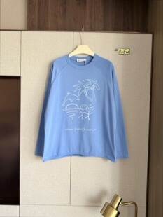 女士纯棉圆领长袖T恤衫26秋装女装休闲百搭韩版显瘦长袖打底上衣