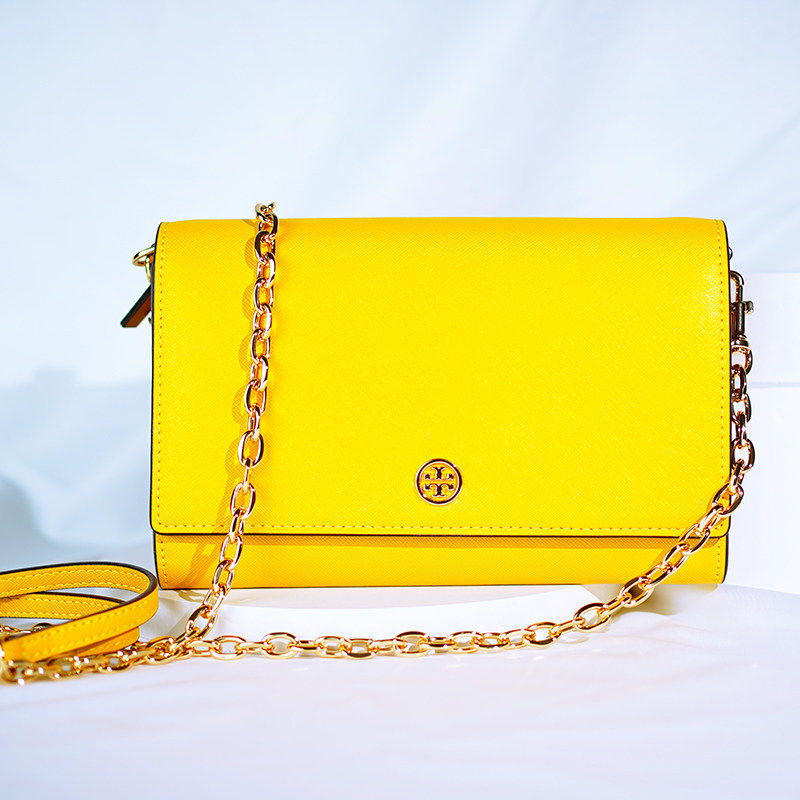 美国寄回 TORY BURCH 汤丽柏琦ROBINSON CHAIN 信封包链条斜挎包